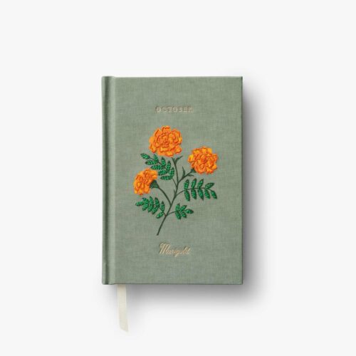 Birth Month Mini Embroidered Journal - October