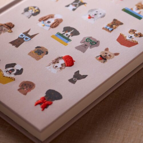 Alternative view of Embroidered Journal - Studious Dogs