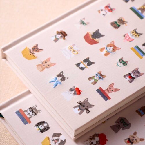 Alternative view of Embroidered Journal - Studious Cats