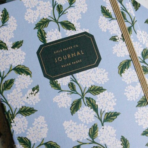 Alternative view of Journal with Pen - Hydrangea