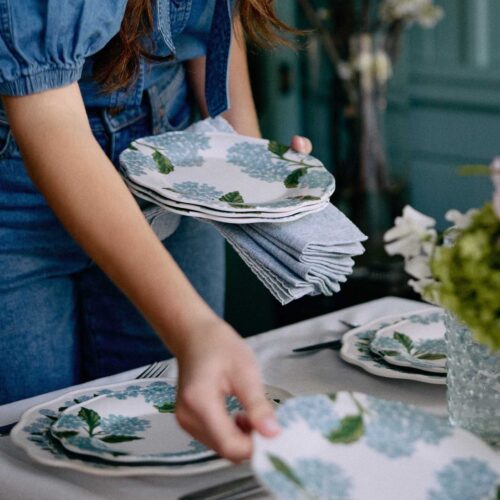 Alternative view of Melamine Assorted Dinner Plates - Hydrangea