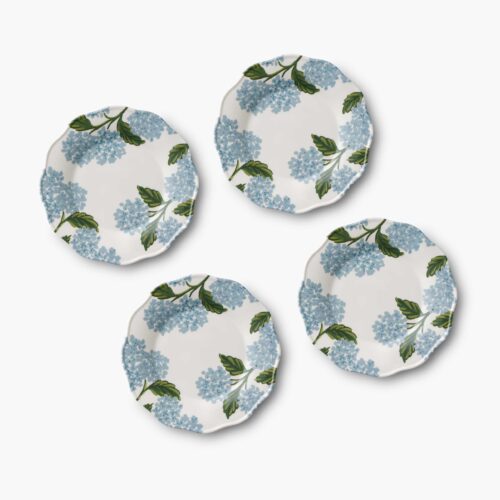 Melamine Assorted Dessert Plates - Hydrangea