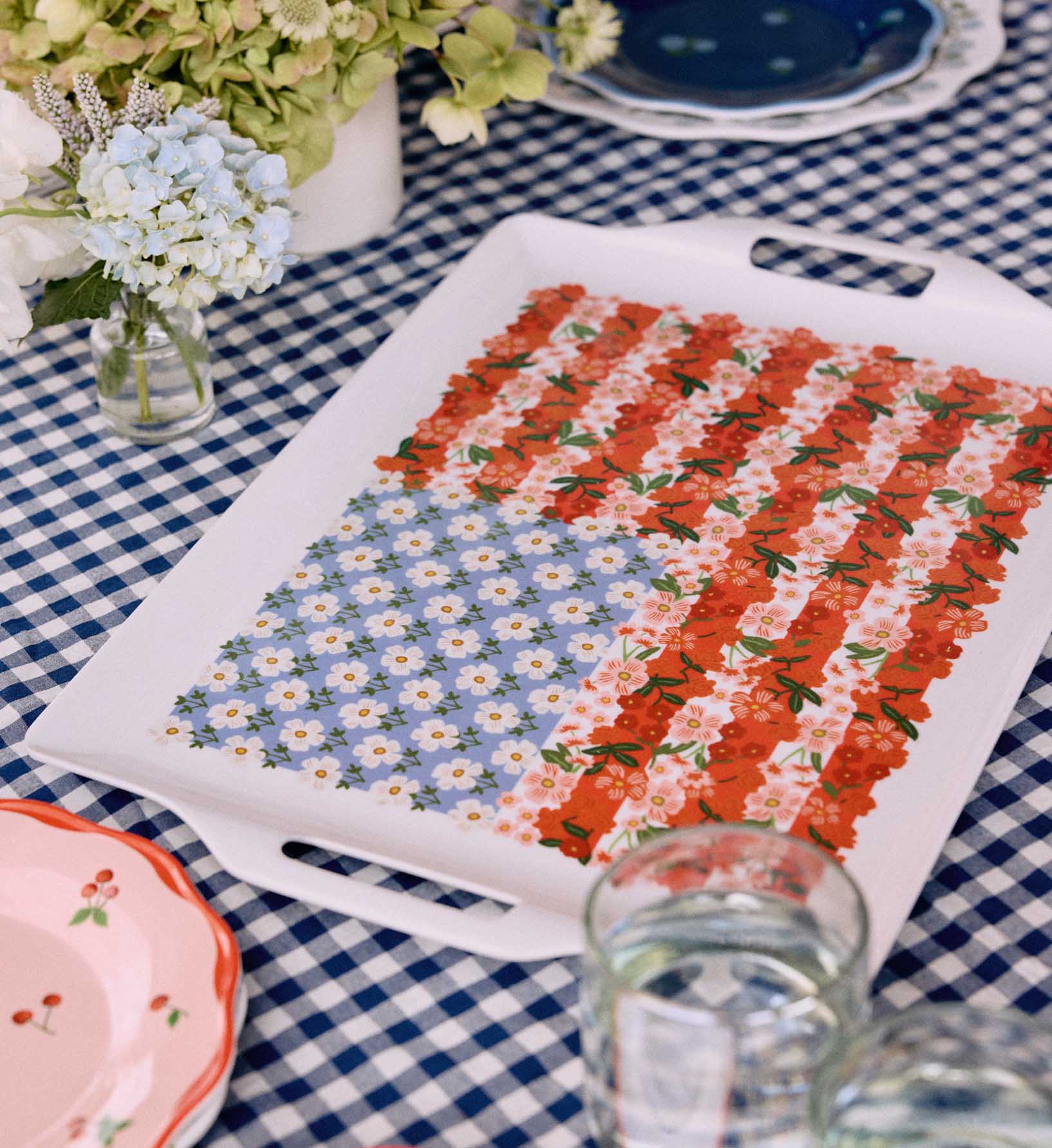 Melamine Serving Platter with Handles - Americana - Image 3
