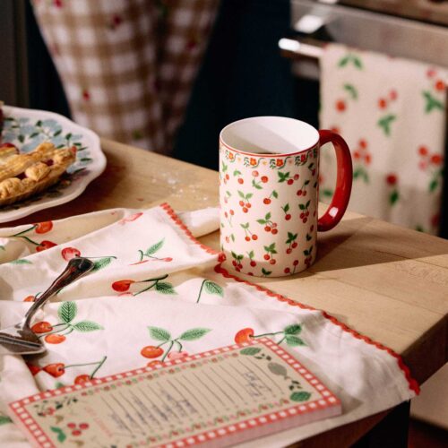 Alternative view of Porcelain Mug - Cherries