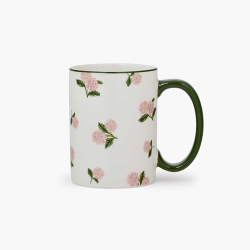 Porcelain Mug - Pink Hydrangea