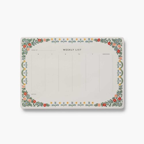 Weekly Desk Pad - Rosette