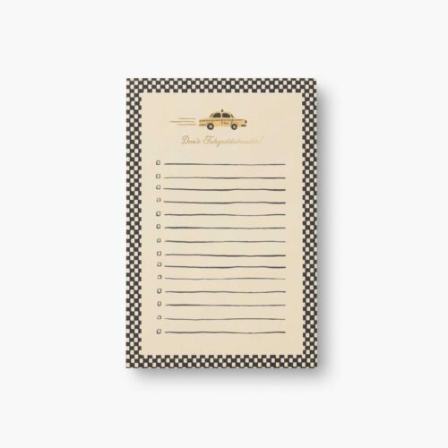 Checklist Notepad - Taxi
