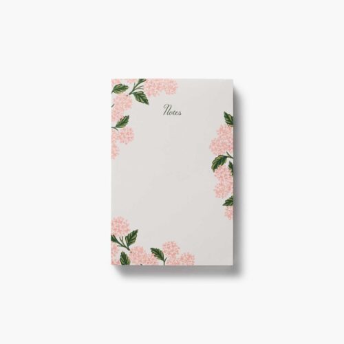 Blank Notepad - Pink Hydrangea