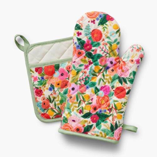 Oven Mitt and Pot Holder Set - Garden Party