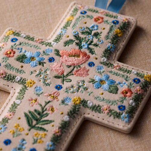 Alternative view of Embroidered Cross - Rosette