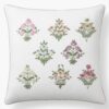 Embroidered Pillow Cover - Estee Garden