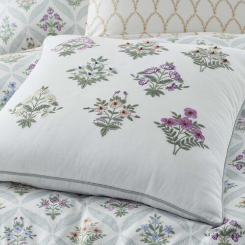 Alternative view of Embroidered Pillow Cover - Estee Garden