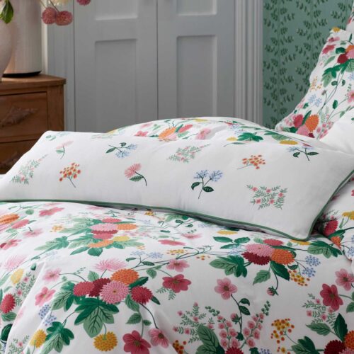 Alternative view of Embroidered Lumbar Pillow Cover - Dahlia