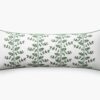 Embroidered Lumbar Pillow Cover - Climbing Vines White
