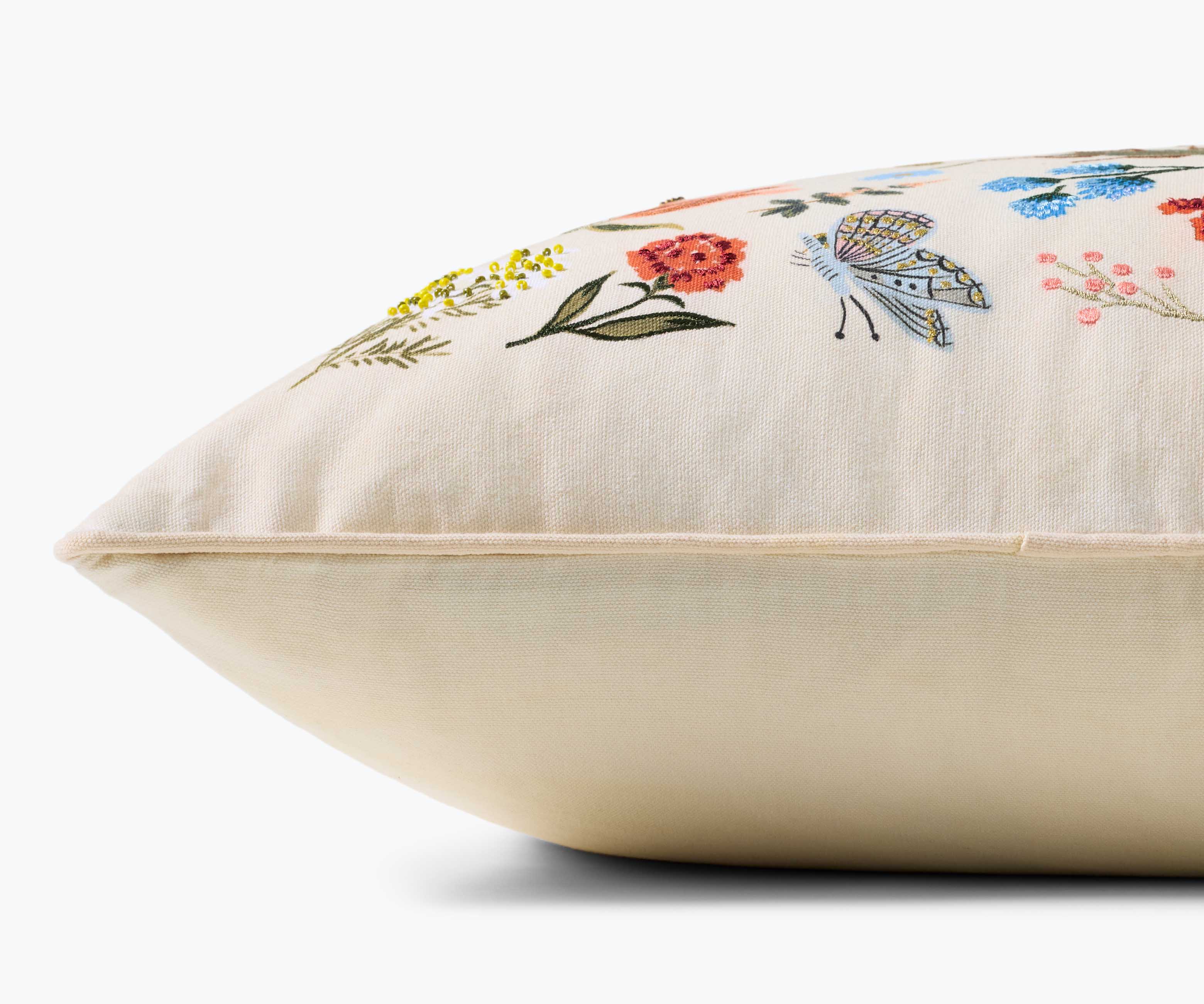 Curio Garden Embroidered Pillow - White - Image 4