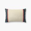 Delphine Stripe Embroidered Lumbar Pillow - Multi
