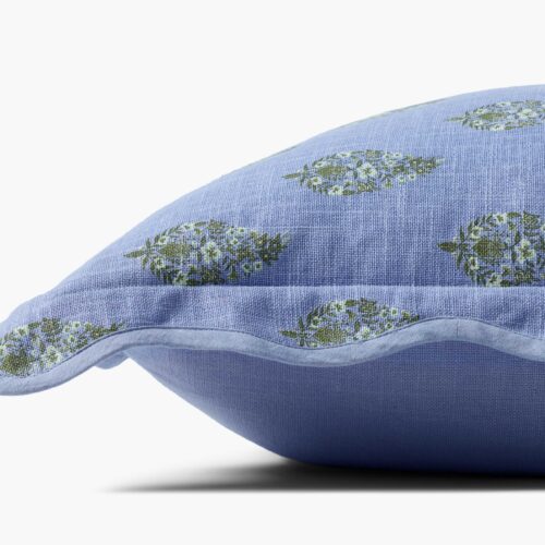 Alternative view of Paisley Pillow - Blue
