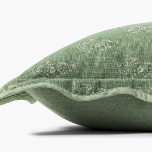Alternative view of Paisley Pillow - Green