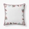 Embroidered Pillow Cover - Dahlia Ivory