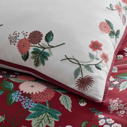 Alternative view of Embroidered Pillow Cover - Dahlia Ivory