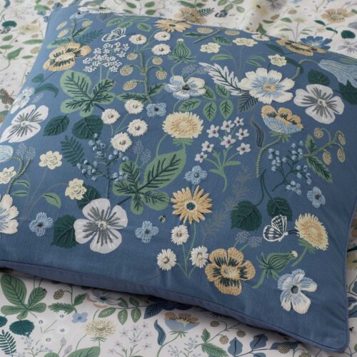 Alternative view of Embroidered Pillow Cover - Strawberry Fields Green