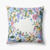 Embroidered Pillow Cover - Garden Party Ivory