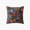 Burgundy Blossom Embroidered Pillow - Burgundy