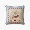 Country Home Embroidered Pillow - Multi