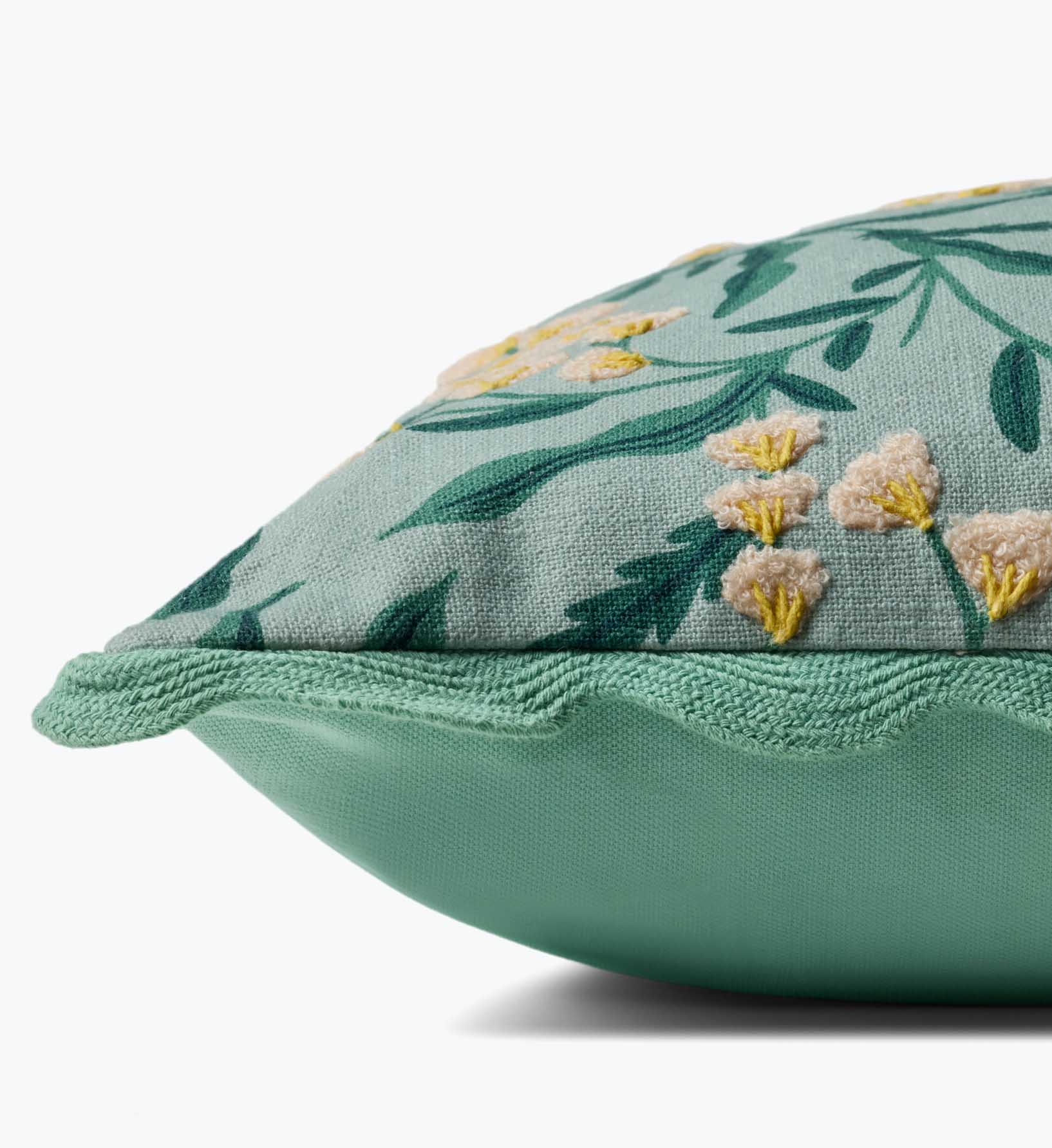 Lily of the Valley Embroidered Pillow - Light Green - Image 4