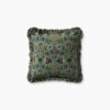 Maple Embroidered Pillow - Green
