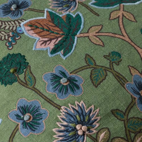 Alternative view of Maple Embroidered Pillow - Green