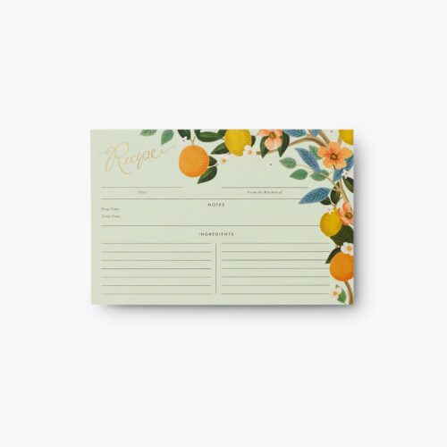 Recipe Cards - Citrus Grove