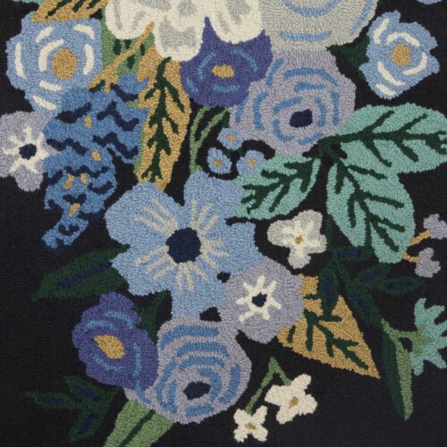 Alternative view of Minnie Garden Party Wool-Hooked Rug - Black