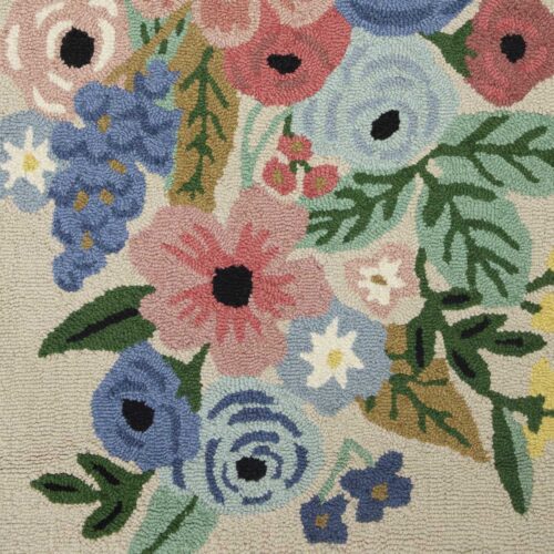 Alternative view of Minnie Garden Party Wool-Hooked Rug - Cream