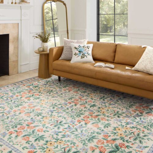 Alternative view of Eden Mughal Garden Power Loomed Rug - Cream