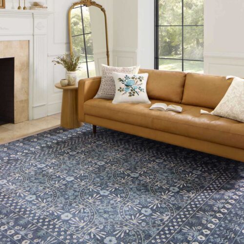 Alternative view of Maison Rosette Power Loomed Rug - Blue