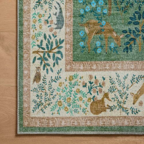 Alternative view of Canopy Woodland Printed Rug - Sage