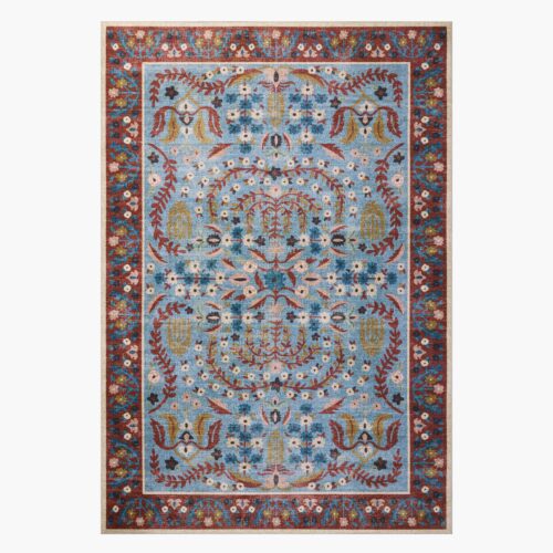 Canopy Edie Printed Rug - Red & Blue