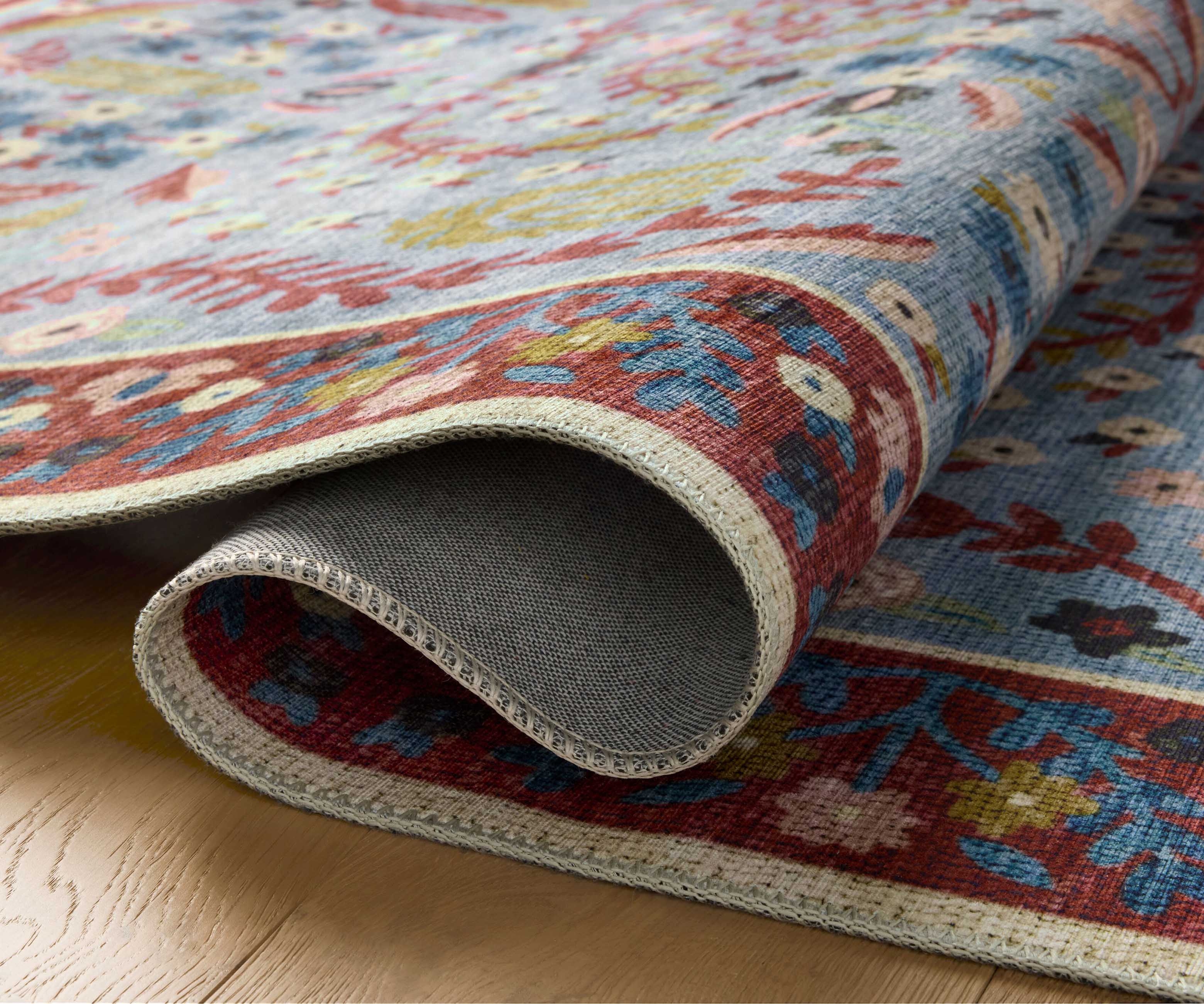 Canopy Edie Printed Rug - Red & Blue - Image 3