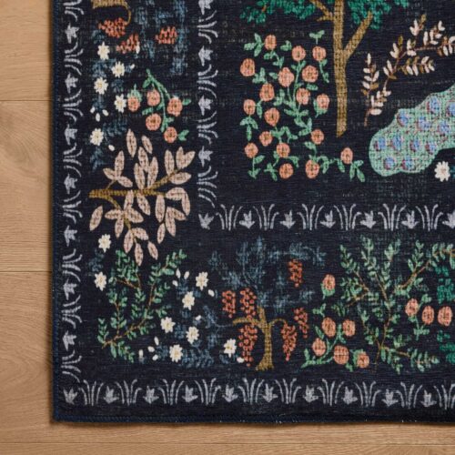 Alternative view of Canopy Peacock Forest Printed Rug - Charcoal