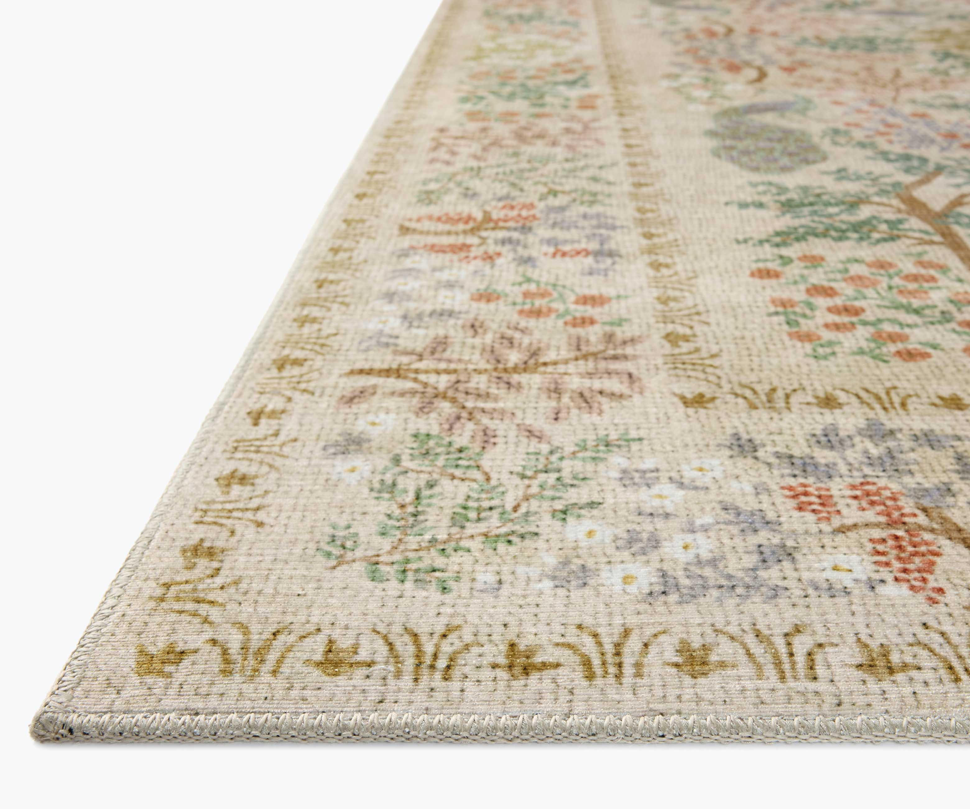 Canopy Peacock Forest Printed Rug - Cream - Image 4