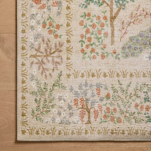Alternative view of Canopy Peacock Forest Printed Rug - Cream