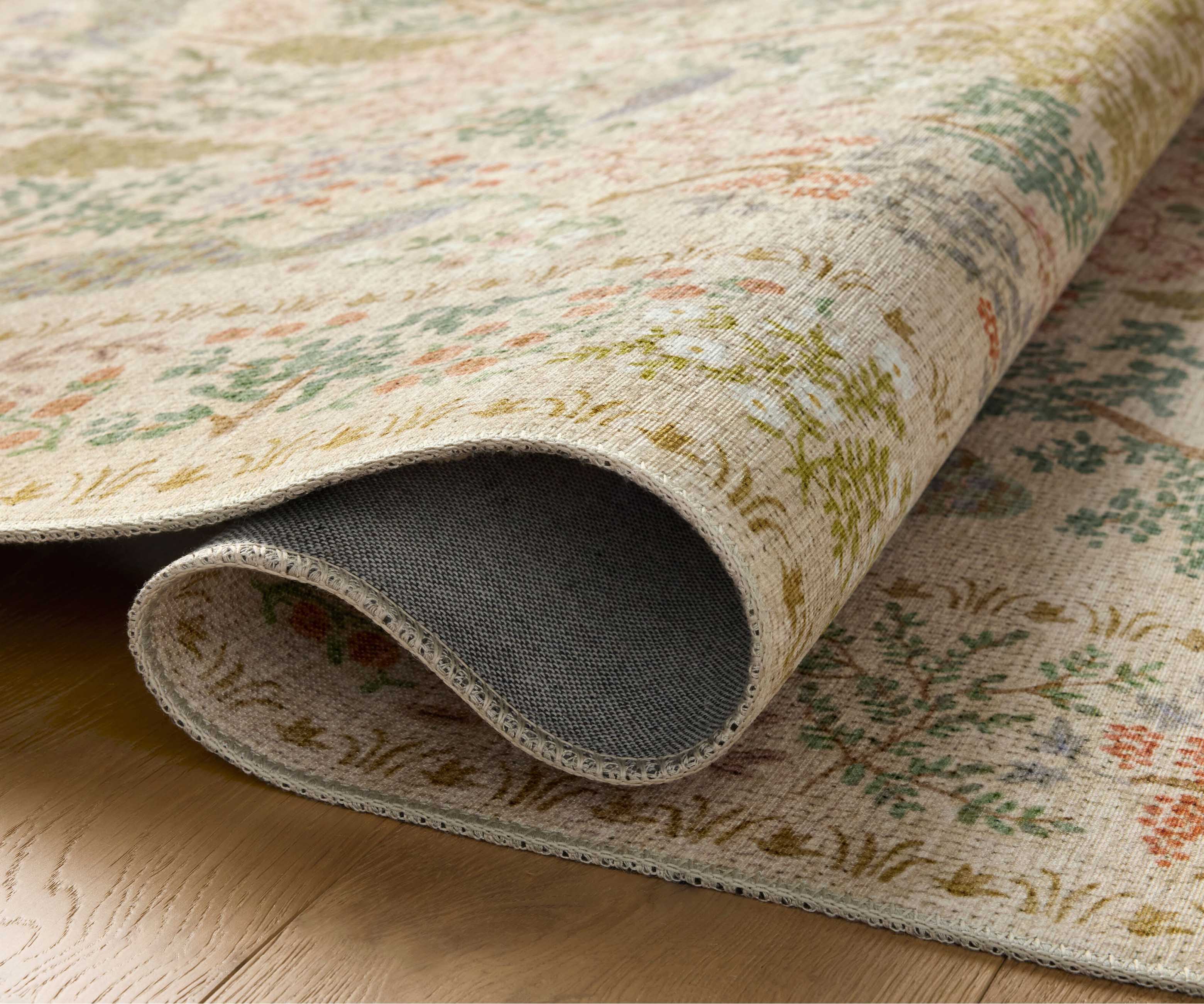 Canopy Peacock Forest Printed Rug - Cream - Image 3