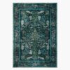 Canopy Peacock Forest Printed Rug - Teal