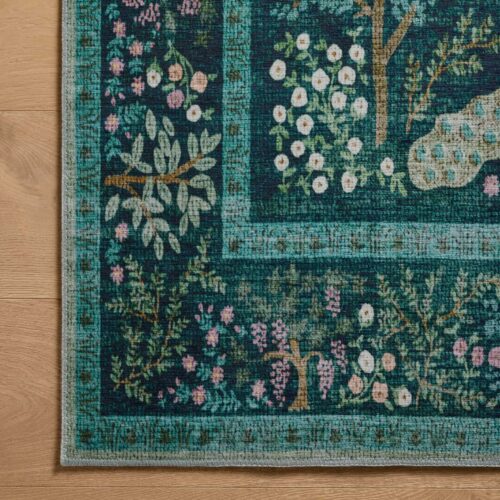 Alternative view of Canopy Peacock Forest Printed Rug - Teal