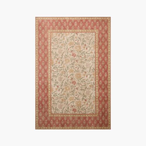 Edinburgh Aster Power Loomed Rug - Ivory & Spice