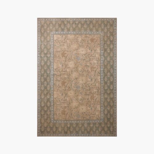 Edinburgh Aster Power Loomed Rug - Sand & Green