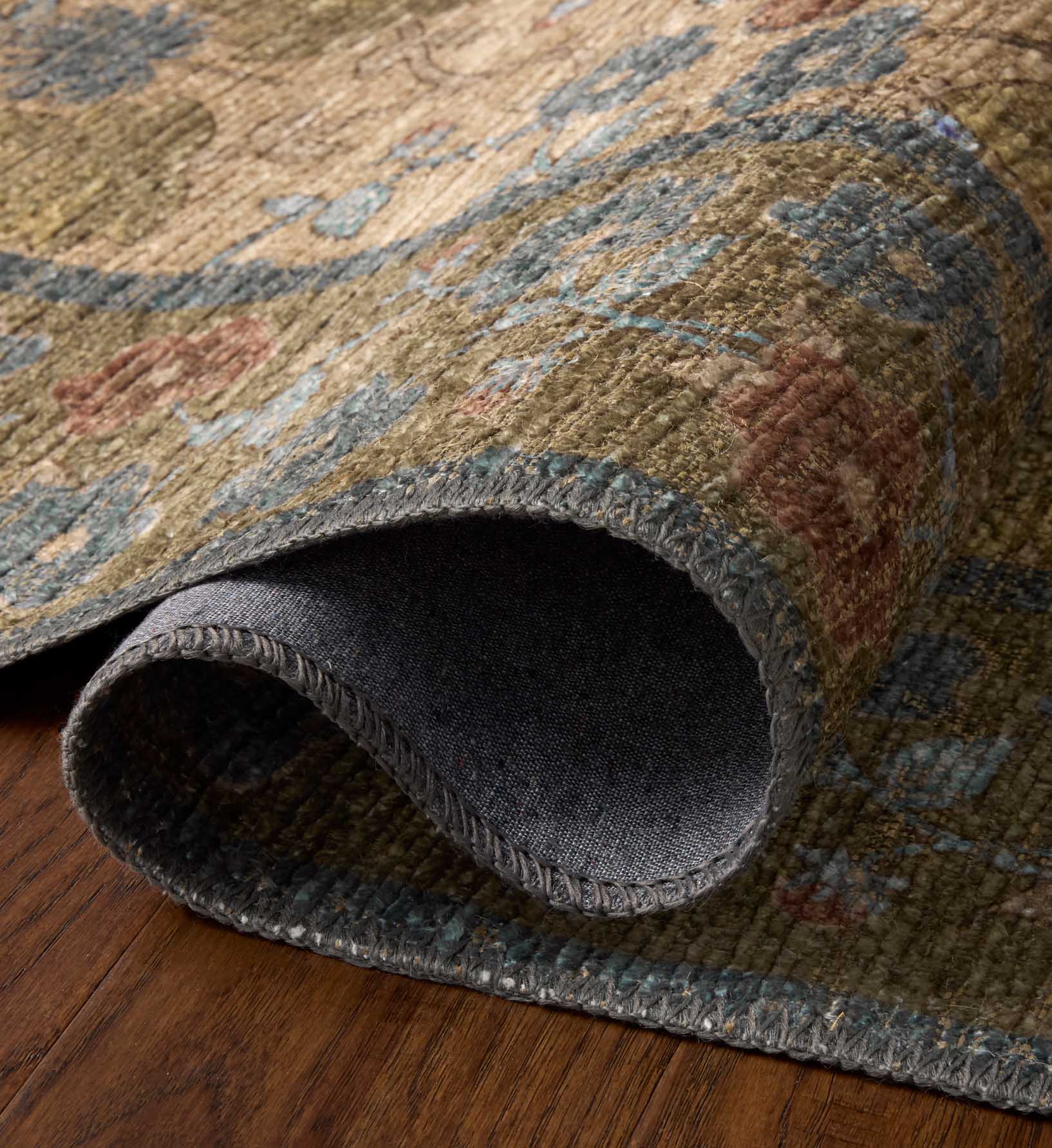 Edinburgh Maple Power Loomed Rug - Tan & Olive - Image 3
