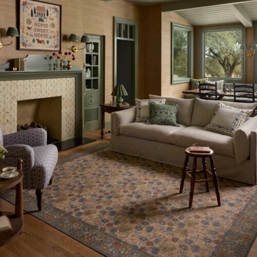 Alternative view of Edinburgh Maple Power Loomed Rug - Tan & Olive