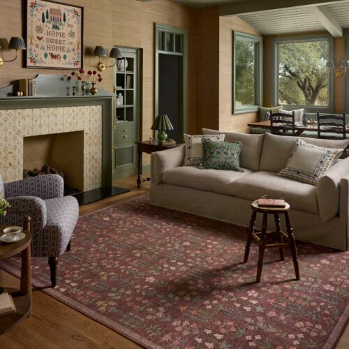Alternative view of Edinburgh Campbell Power Loomed Rug - Merlot